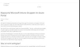 
							         Klassische Intune-Gruppen im Azure-Portal - Microsoft Intune ...								  
							    