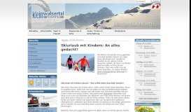 
							         Kleinwalsertal Aktuell - Skiurlaub mit Kindern: An alles gedacht ...								  
							    