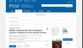
							         Klotho controls the brain–immune system interface in the choroid ...								  
							    