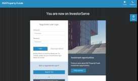 
							         KM Property Funds - Login - InvestorServe								  
							    