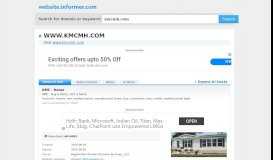 
							         kmcmh.com at WI. KMC - Home - Website Informer								  
							    