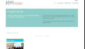 
							         KMM Master Projektportal: Startseite								  
							    