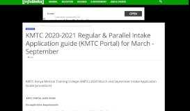 
							         KMTC 2018-2019 Regular & Parallel Intake Application guide (KMTC ...								  
							    
