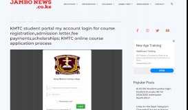 
							         KMTC student portal for course registration,admission letter,fee ...								  
							    