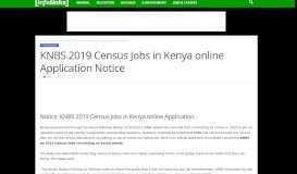 
							         KNBS 2019 Census Jobs in Kenya online Application Notice ...								  
							    