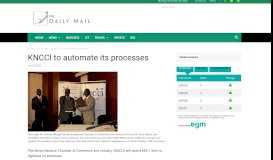 
							         KNCCI to automate its processes - The DailyMail								  
							    