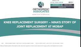 
							         Knee Replacement Surgery – Nina's Story of Joint Replacement at ...								  
							    