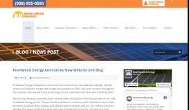 
							         Knollwood Energy Announces New Website and Blog								  
							    