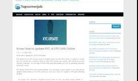 
							         Know How to update KYC of EPF UAN Online – Topcornerjob								  
							    