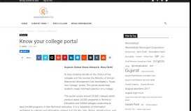 
							         Know your college portal | Gujarat Global, Important news, Gujarat ...								  
							    