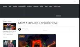 
							         Know Your Lore: The Dark Portal - Engadget								  
							    