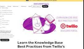
							         Knowledge Base Best Practices from Twilio's Dev Portal - Document360								  
							    