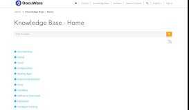 
							         Knowledge Base - Home · DocuWare Support Portal								  
							    