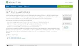 
							         Knowledge Base Solution - CCH® Client Axcess User Guide								  
							    
