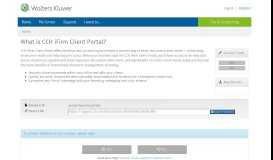 
							         Knowledge Base Solution - What is CCH iFirm Client Portal?								  
							    