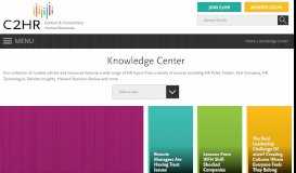 
							         Knowledge Center - C2HR								  
							    