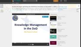 
							         Knowledge Management in the Department of Defense - SlideShare								  
							    