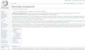 
							         Knowledge management - Wikipedia								  
							    
