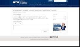 
							         Knowledge - My Account/Net ID - BYU Office of Information Technology								  
							    