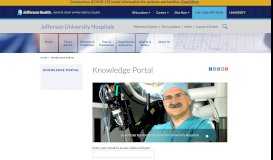 
							         Knowledge Portal - Jefferson University Hospitals								  
							    