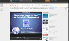 
							         Knowledge portal - SlideShare								  
							    