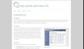 
							         Knowledge Portal | spy pond partners, llc.								  
							    