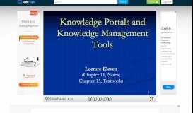 
							         Knowledge Portals and Knowledge Management Tools - ppt download								  
							    