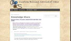 
							         Knowledge Share | Custom Billing Service of Ohio								  
							    