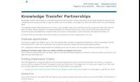 
							         Knowledge Transfer Partnerships								  
							    