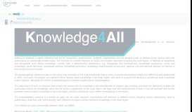 
							         Knowledge4All - Knowledge 4 All								  
							    