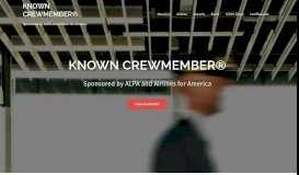 
							         KNOWN CREWMEMBER – Sponsored by ALPA and Airlines for ...								  
							    