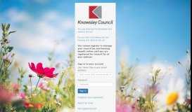 
							         Knowsley - KMBC - Sign in to your account								  
							    