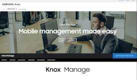 
							         Knox Manage | Enterprise MDM solution - Samsung Knox								  
							    