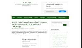 
							         KNUST Portal – apps.knust.edu.gh | Kwame Nkrumah University of ...								  
							    