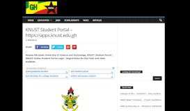 
							         KNUST Student Portal – https://apps.knust.edu.gh | GH Students								  
							    