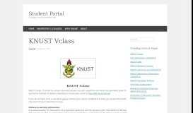 
							         KNUST Vclass | Student Portal								  
							    