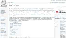 
							         Koç University - Wikipedia								  
							    