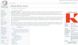 
							         Kobalt Music Group - Wikipedia								  
							    