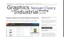
							         Kodak announces Insite Prepress Portal 9.0 | Graphics to Industrial ...								  
							    