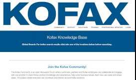 
							         Kofax: Support: Knowledge Base: Search								  
							    