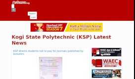 
							         Kogi State Polytechnic (KSP) Latest News - Myschool								  
							    