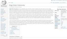 
							         Kogi State University - Wikipedia								  
							    