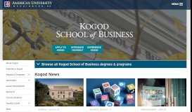 
							         Kogod School of Business at American University, Washingon, D.C. ...								  
							    