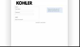 
							         Kohler Self-Service :: Log In								  
							    