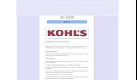 
							         Kohl's - SBZ Home								  
							    
