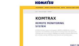 
							         Komatsu Komtrax Global | Komatsu America | Komatsu ...								  
							    