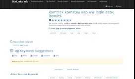 
							         Komtrax komatsu kap ww login aspx Results For Websites ...								  
							    