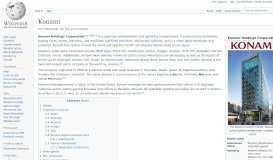 
							         Konami - Wikipedia								  
							    