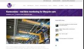 
							         Konecranes – real time monitoring for lifecycle care – AMTIL								  
							    