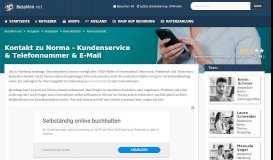 
							         KONTAKT zu Norma » Kundenservice & Hotline + E-Mail // Onlineshop								  
							    